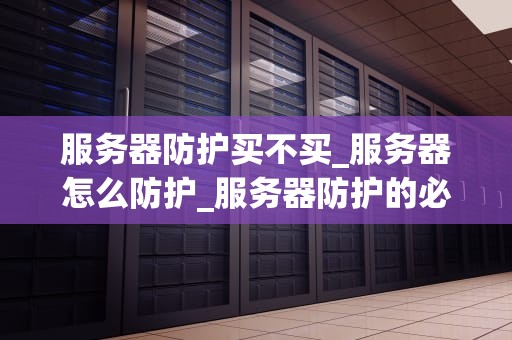 服务器防护买不买_服务器怎么防护_服务器防护的必要性与购买策略