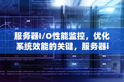服务器I/O性能监控，优化系统效能的关键，服务器io性能监控什么意思