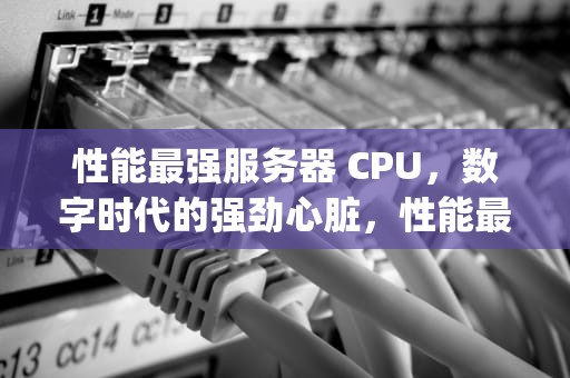 性能最强服务器 CPU，数字时代的强劲心脏，性能最好的服务器cpu