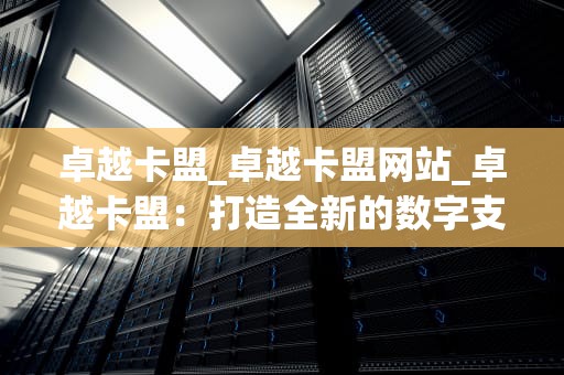卓越卡盟_卓越卡盟网站_卓越卡盟：打造全新的数字支付体验