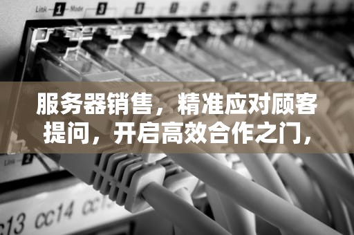 服务器销售，精准应对顾客提问，开启高效合作之门，服务器销售顾客会问问题吗
