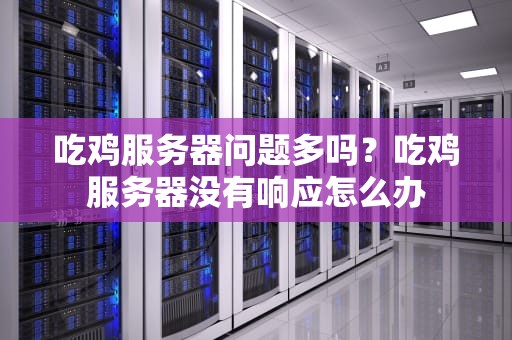 吃鸡服务器问题多吗？吃鸡服务器没有响应怎么办