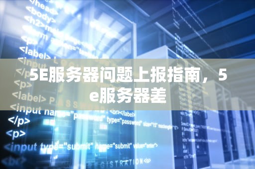 5E服务器问题上报指南，5e服务器差
