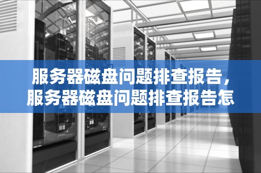 服务器磁盘问题排查报告，服务器磁盘问题排查报告怎么写