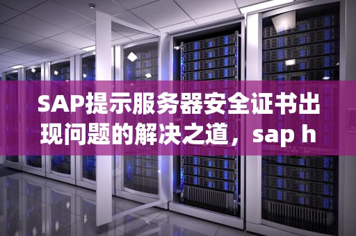 SAP提示服务器安全证书出现问题的解决之道，sap hana 认证服务器