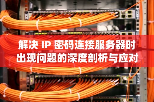 解决 IP 密码连接服务器时出现问题的深度剖析与应对策略，ip密码连接服务器时出现问题怎么回事