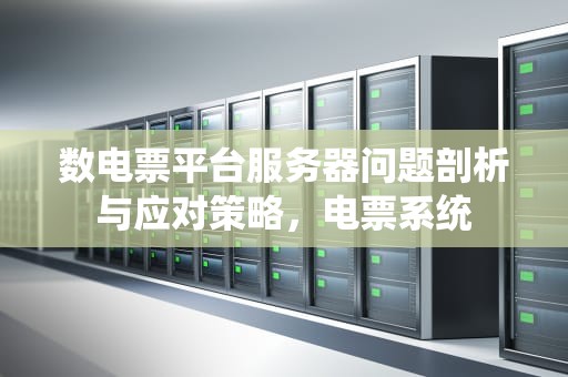 数电票平台服务器问题剖析与应对策略，电票系统