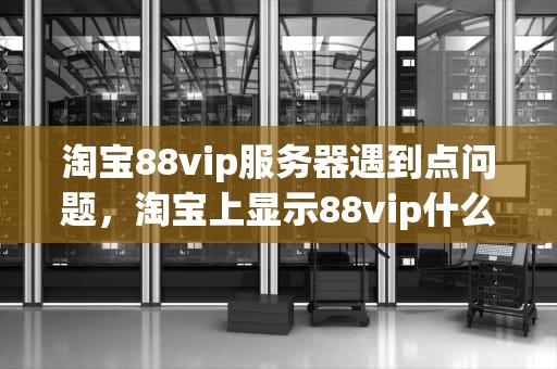淘宝88vip服务器遇到点问题，淘宝上显示88vip什么意思