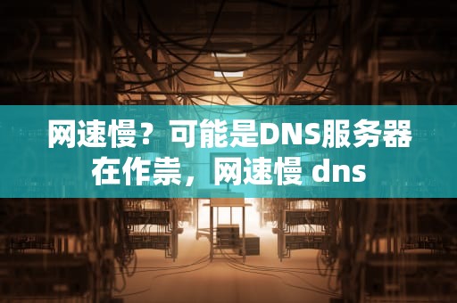 网速慢？可能是DNS服务器在作祟，网速慢 dns