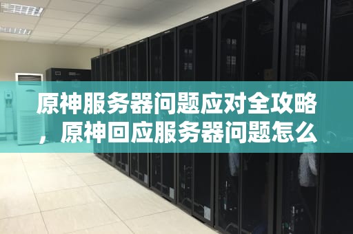 原神服务器问题应对全攻略，原神回应服务器问题怎么办啊