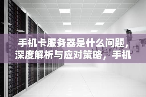 手机卡服务器是什么问题，深度解析与应对策略，手机卡服务器是什么问题啊