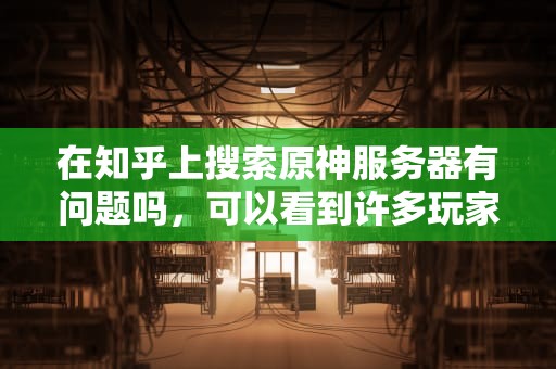 在知乎上搜索原神服务器有问题吗，可以看到许多玩家对原神服务器的讨论和评价。以下是一些主要的观点和反馈，原神服务器有问题吗知乎