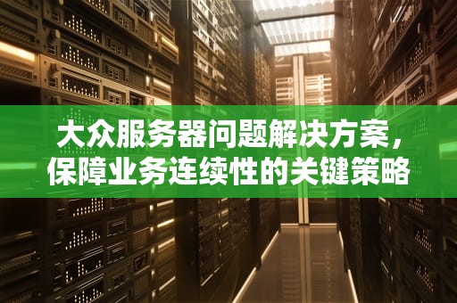 大众服务器问题解决方案，保障业务连续性的关键策略，大众服务器问题解决方案怎么写