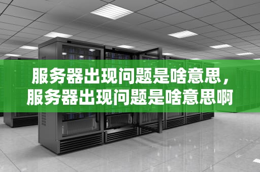 服务器出现问题是啥意思，服务器出现问题是啥意思啊