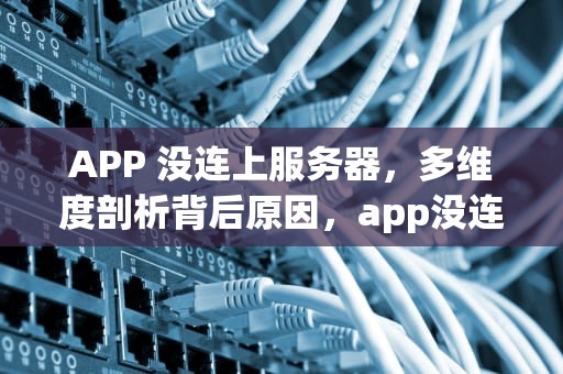 APP 没连上服务器，多维度剖析背后原因，app没连上服务器是什么问题啊