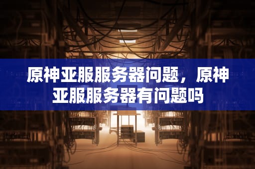 原神亚服服务器问题，原神亚服服务器有问题吗