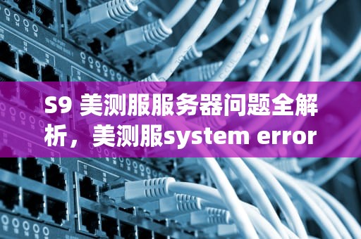 S9 美测服服务器问题全解析，美测服system error