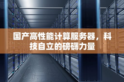 国产高性能计算服务器，科技自立的磅礴力量