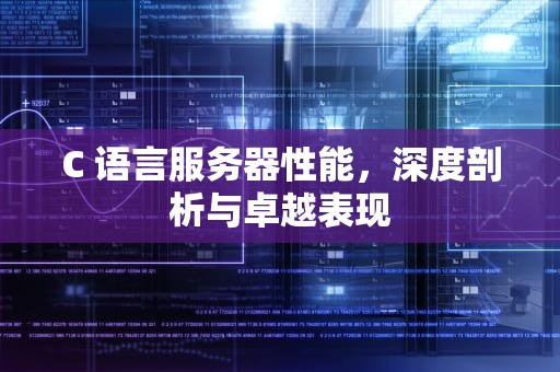 C 语言服务器性能，深度剖析与卓越表现