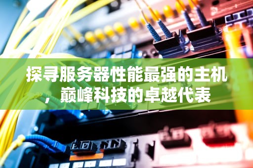探寻服务器性能最强的主机，巅峰科技的卓越代表