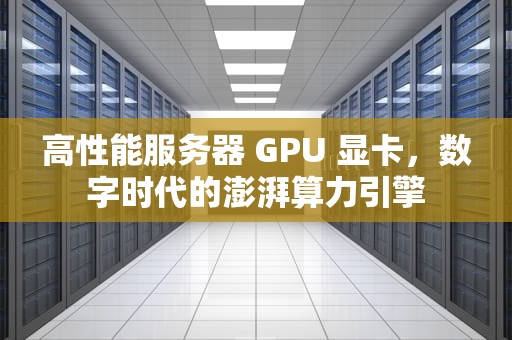 高性能服务器 GPU 显卡，数字时代的澎湃算力引擎