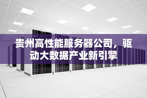 贵州高性能服务器公司，驱动大数据产业新引擎