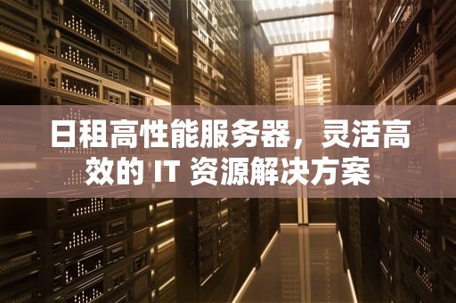 日租高性能服务器，灵活高效的 IT 资源解决方案