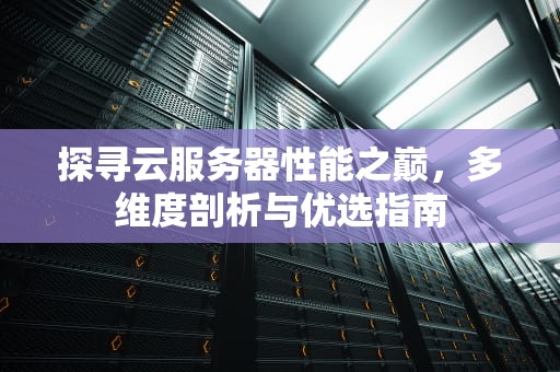 探寻云服务器性能之巅，多维度剖析与优选指南