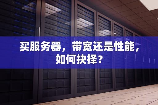 买服务器，带宽还是性能，如何抉择？