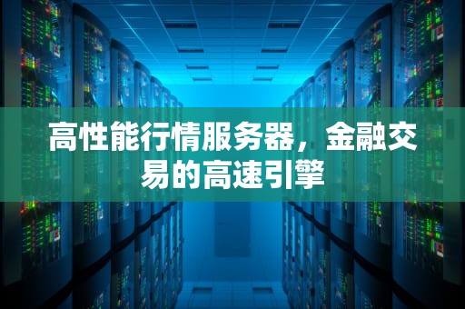 高性能行情服务器，金融交易的高速引擎