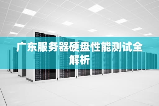 广东服务器硬盘性能测试全解析