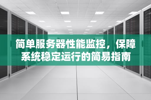 简单服务器性能监控，保障系统稳定运行的简易指南