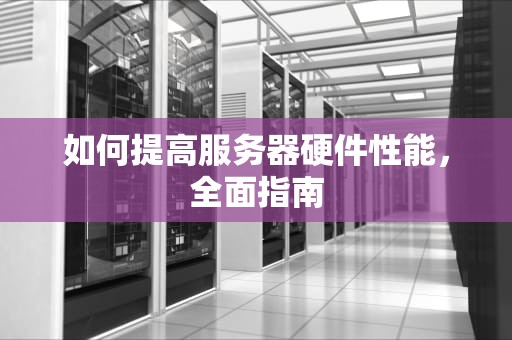 如何提高服务器硬件性能，全面指南