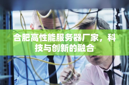 合肥高性能服务器厂家，科技与创新的融合