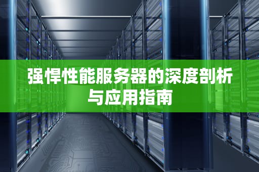 强悍性能服务器的深度剖析与应用指南