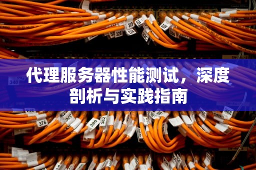 代理服务器性能测试，深度剖析与实践指南