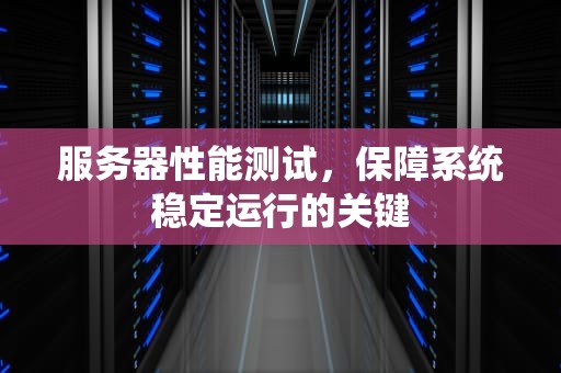 服务器性能测试，保障系统稳定运行的关键