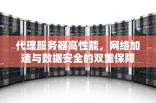 代理服务器高性能，网络加速与数据安全的双重保障