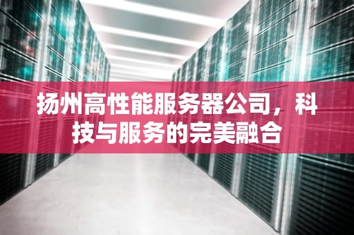 扬州高性能服务器公司，科技与服务的完美融合