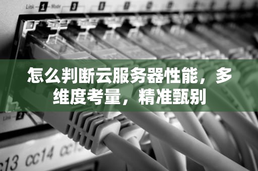怎么判断云服务器性能，多维度考量，精准甄别
