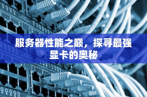 服务器性能之巅，探寻最强显卡的奥秘