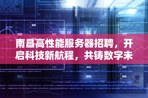 南昌高性能服务器招聘，开启科技新航程，共铸数字未来