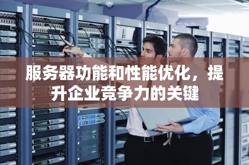 服务器功能和性能优化，提升企业竞争力的关键
