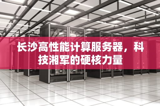 长沙高性能计算服务器，科技湘军的硬核力量