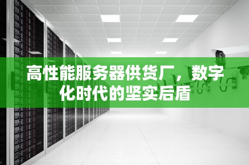 高性能服务器供货厂，数字化时代的坚实后盾