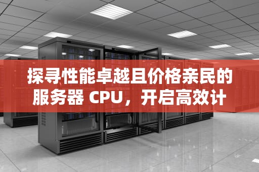 探寻性能卓越且价格亲民的服务器 CPU，开启高效计算新篇
