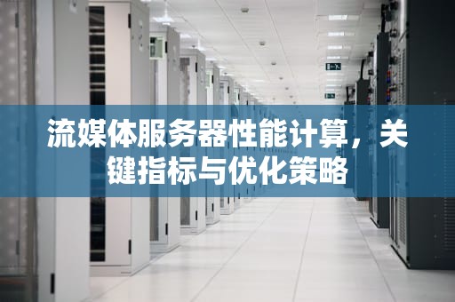 流媒体服务器性能计算，关键指标与优化策略