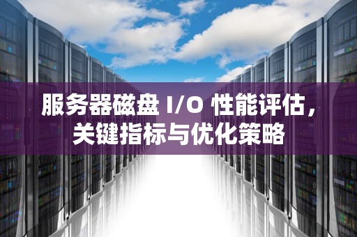 服务器磁盘 I/O 性能评估，关键指标与优化策略