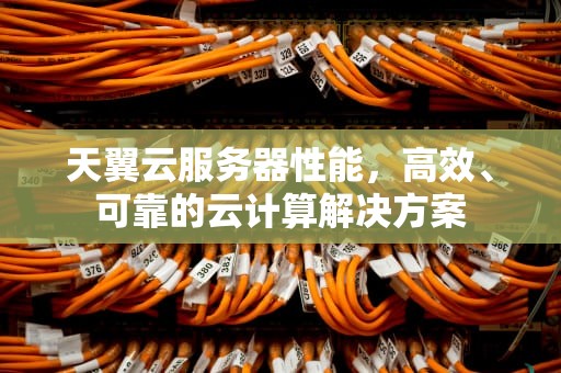 天翼云服务器性能，高效、可靠的云计算解决方案