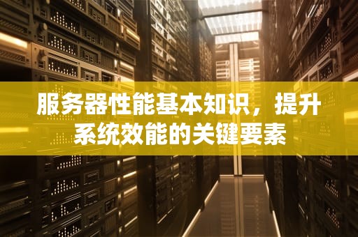 服务器性能基本知识，提升系统效能的关键要素